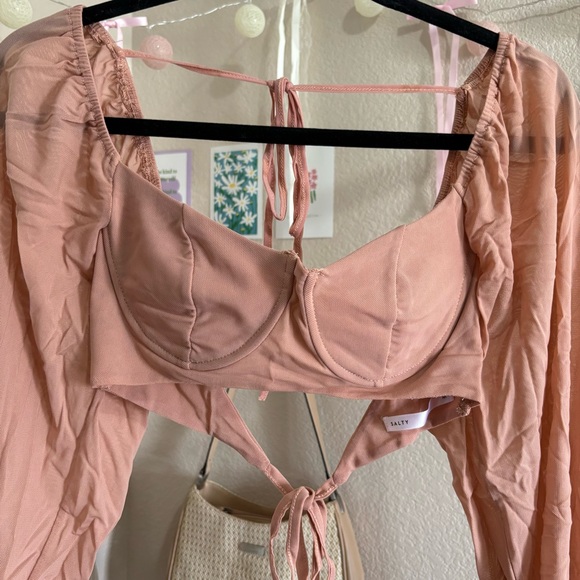 ୨୧ ･ﾟ✧ Salty Champagne Pink Sexy Top - Picture 2 of 6